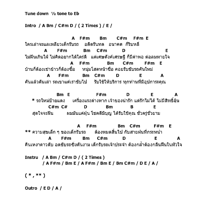 คอร์ดเพลง เนื้อเพลง ความสุขเล็กเล็กของเด็กรับรถ, คอร์ดเพลง ความสุขเล็กเล็กของเด็กรับรถ ของ ตั๊ก อบเชย, คอร์ดเพลงของ ตั๊ก อบเชย, เนื้อร้อง ความสุขเล็กเล็กของเด็กรับรถ ตั๊ก อบเชย, ความสุขเล็กเล็กของเด็กรับรถ คอร์ดง่าย ๆ, คอร์ด ความสุขเล็กเล็กของเด็กรับรถ ต้นฉบับ