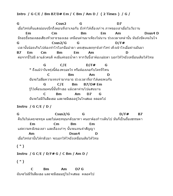 คอร์ดเพลง เนื้อเพลง ฉันจะไม่ลืม, คอร์ดเพลง ฉันจะไม่ลืม ของ โต๋, คอร์ดเพลงของ โต๋, เนื้อร้อง ฉันจะไม่ลืม โต๋, ฉันจะไม่ลืม คอร์ดง่าย ๆ, คอร์ด ฉันจะไม่ลืม ต้นฉบับ