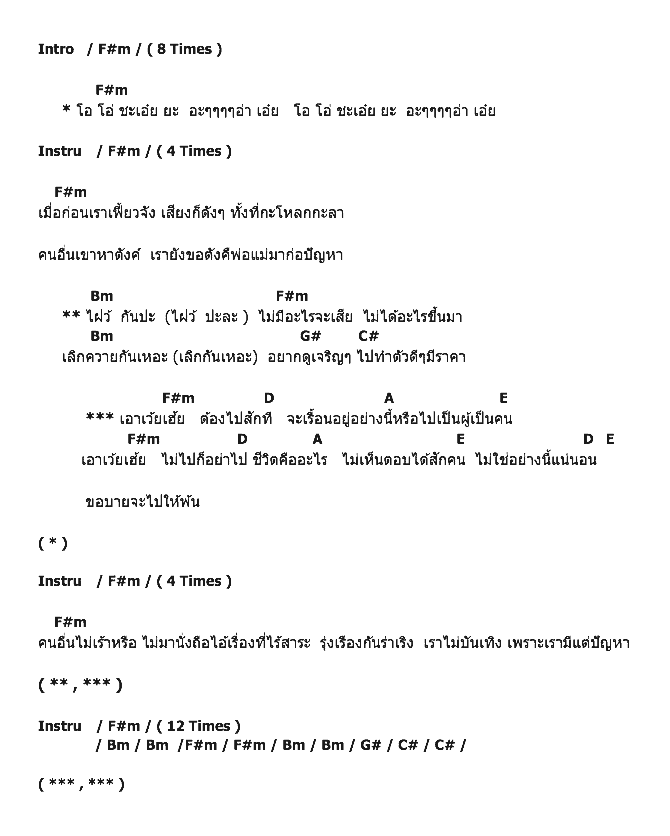 คอร์ดเพลง เนื้อเพลง เอาเว้ยเฮ้ย, คอร์ดเพลง เอาเว้ยเฮ้ย ของ ทรงไทย, คอร์ดเพลงของ ทรงไทย, เนื้อร้อง เอาเว้ยเฮ้ย ทรงไทย, เอาเว้ยเฮ้ย คอร์ดง่าย ๆ, คอร์ด เอาเว้ยเฮ้ย ต้นฉบับ