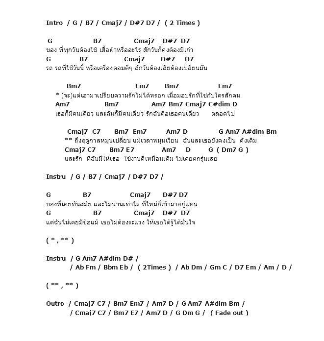 คอร์ดเพลง เนื้อเพลง ไม่ตกรุ่น, คอร์ดเพลง ไม่ตกรุ่น ของ ติ๊ก ชีโร่, คอร์ดเพลงของ ติ๊ก ชีโร่, เนื้อร้อง ไม่ตกรุ่น ติ๊ก ชีโร่, ไม่ตกรุ่น คอร์ดง่าย ๆ, คอร์ด ไม่ตกรุ่น ต้นฉบับ