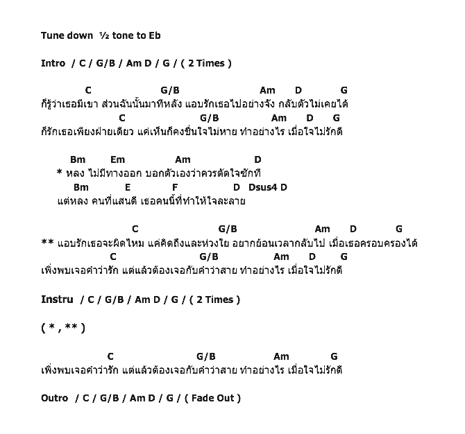 คอร์ดเพลง เนื้อเพลง ใจไม่รักดี, คอร์ดเพลง ใจไม่รักดี ของ ตุ้ย ธีรภัทร์, คอร์ดเพลงของ ตุ้ย ธีรภัทร์, เนื้อร้อง ใจไม่รักดี ตุ้ย ธีรภัทร์, ใจไม่รักดี คอร์ดง่าย ๆ, คอร์ด ใจไม่รักดี ต้นฉบับ