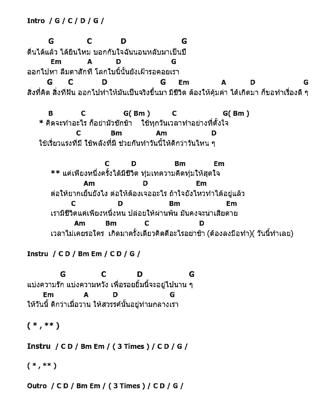 คอร์ดเพลง เนื้อเพลง วันนี้ทำเลย, คอร์ดเพลง วันนี้ทำเลย ของ โต๋, คอร์ดเพลงของ โต๋, เนื้อร้อง วันนี้ทำเลย โต๋, วันนี้ทำเลย คอร์ดง่าย ๆ, คอร์ด วันนี้ทำเลย ต้นฉบับ