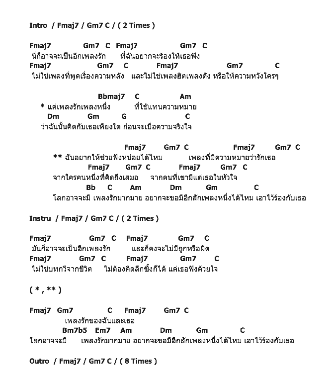 คอร์ดเพลง เนื้อเพลง เพลงรักอีกสักเพลง, คอร์ดเพลง เพลงรักอีกสักเพลง ของ บี พีระพัฒน์ Feat.หนึ่ง Etc, คอร์ดเพลงของ บี พีระพัฒน์ Feat.หนึ่ง Etc, เนื้อร้อง เพลงรักอีกสักเพลง บี พีระพัฒน์ Feat.หนึ่ง Etc, เพลงรักอีกสักเพลง คอร์ดง่าย ๆ, คอร์ด เพลงรักอีกสักเพลง ต้นฉบับ