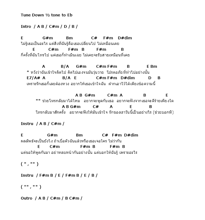 คอร์ดเพลง เนื้อเพลง Call Me Back ( Veion 2 ), คอร์ดเพลง Call Me Back ( Veion 2 ) ของ เต้ วิทย์สรัช, คอร์ดเพลงของ เต้ วิทย์สรัช, เนื้อร้อง Call Me Back ( Veion 2 ) เต้ วิทย์สรัช, Call Me Back ( Veion 2 ) คอร์ดง่าย ๆ, คอร์ด Call Me Back ( Veion 2 ) ต้นฉบับ