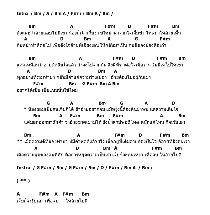 คอร์ดเพลง เนื้อเพลง เจ็บก็ได้ถ้าอ้ายอยากจบ, คอร์ดเพลง เจ็บก็ได้ถ้าอ้ายอยากจบ ของ ต่าย อรทัย, คอร์ดเพลงของ ต่าย อรทัย, เนื้อร้อง เจ็บก็ได้ถ้าอ้ายอยากจบ ต่าย อรทัย, เจ็บก็ได้ถ้าอ้ายอยากจบ คอร์ดง่าย ๆ, คอร์ด เจ็บก็ได้ถ้าอ้ายอยากจบ ต้นฉบับ