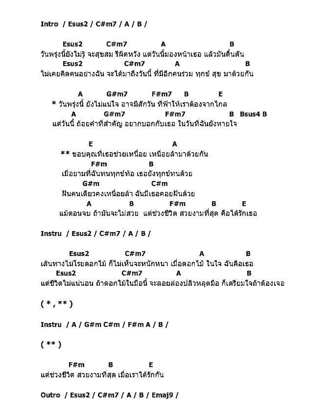คอร์ดเพลง เนื้อเพลง ขอบคุณที่เหนื่อยมาด้วยกัน, คอร์ดเพลง ขอบคุณที่เหนื่อยมาด้วยกัน ของ โบวี่ สโรชา เย็นใส, คอร์ดเพลงของ โบวี่ สโรชา เย็นใส, เนื้อร้อง ขอบคุณที่เหนื่อยมาด้วยกัน โบวี่ สโรชา เย็นใส, ขอบคุณที่เหนื่อยมาด้วยกัน คอร์ดง่าย ๆ, คอร์ด ขอบคุณที่เหนื่อยมาด้วยกัน ต้นฉบับ