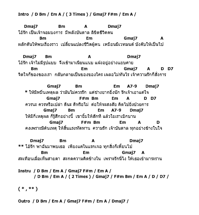คอร์ดเพลง เนื้อเพลง โอ้รัก, คอร์ดเพลง โอ้รัก ของ ปุ้ย ดวงพร, คอร์ดเพลงของ ปุ้ย ดวงพร, เนื้อร้อง โอ้รัก ปุ้ย ดวงพร, โอ้รัก คอร์ดง่าย ๆ, คอร์ด โอ้รัก ต้นฉบับ
