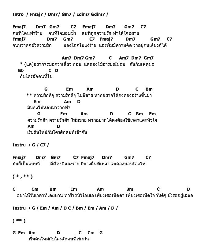 คอร์ดเพลง เนื้อเพลง ความรักดีๆ (Good Love), คอร์ดเพลง ความรักดีๆ (Good Love) ของ พิจิกา, คอร์ดเพลงของ พิจิกา, เนื้อร้อง ความรักดีๆ (Good Love) พิจิกา, ความรักดีๆ (Good Love) คอร์ดง่าย ๆ, คอร์ด ความรักดีๆ (Good Love) ต้นฉบับ