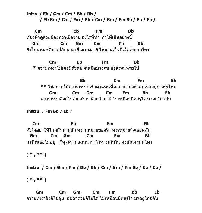 คอร์ดเพลง เนื้อเพลง ไม่อยากให้ความเหงามาแทนที่เธอ, คอร์ดเพลง ไม่อยากให้ความเหงามาแทนที่เธอ ของ เปาวลี พรพิมล, คอร์ดเพลงของ เปาวลี พรพิมล, เนื้อร้อง ไม่อยากให้ความเหงามาแทนที่เธอ เปาวลี พรพิมล, ไม่อยากให้ความเหงามาแทนที่เธอ คอร์ดง่าย ๆ, คอร์ด ไม่อยากให้ความเหงามาแทนที่เธอ ต้นฉบับ