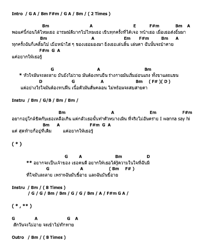 คอร์ดเพลง เนื้อเพลง อาย, คอร์ดเพลง อาย ของ ลิ้นยาว, คอร์ดเพลงของ ลิ้นยาว, เนื้อร้อง อาย ลิ้นยาว, อาย คอร์ดง่าย ๆ, คอร์ด อาย ต้นฉบับ