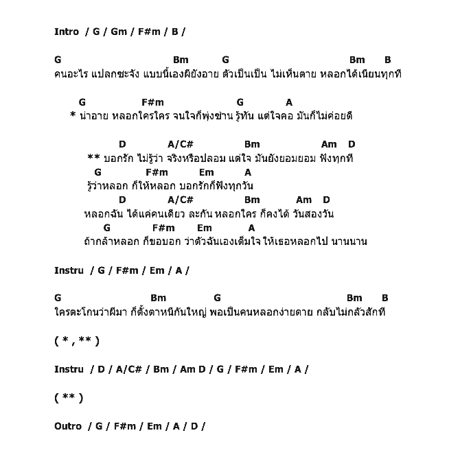 คอร์ดเพลง เนื้อเพลง หลอกนานๆ - Ost.ไอ้คุณผี, คอร์ดเพลง หลอกนานๆ - Ost.ไอ้คุณผี ของ สมาย โสรญาสต๊อป วริษฐาเฟรม ศุภัคชญาแอปเปิ้ล อิษฏ์อาณิก, คอร์ดเพลงของ สมาย โสรญาสต๊อป วริษฐาเฟรม ศุภัคชญาแอปเปิ้ล อิษฏ์อาณิก, เนื้อร้อง หลอกนานๆ - Ost.ไอ้คุณผี สมาย โสรญาสต๊อป วริษฐาเฟรม ศุภัคชญาแอปเปิ้ล อิษฏ์อาณิก, หลอกนานๆ - Ost.ไอ้คุณผี คอร์ดง่าย ๆ, คอร์ด หลอกนานๆ - Ost.ไอ้คุณผี ต้นฉบับ