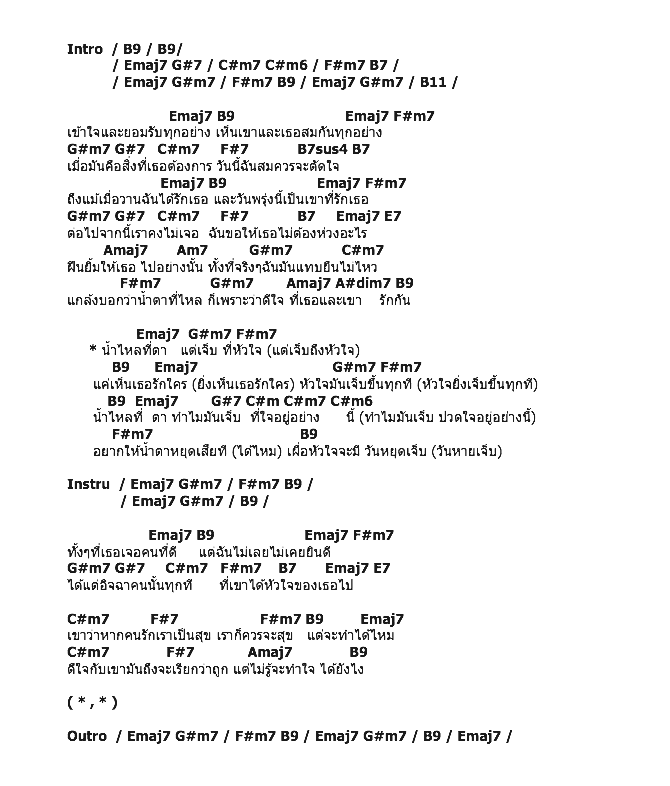 คอร์ดเพลง เนื้อเพลง น้ำไหลที่ตา แต่เจ็บที่ใจ, คอร์ดเพลง น้ำไหลที่ตา แต่เจ็บที่ใจ ของ ฟิล์ม รัฐภูมิ, คอร์ดเพลงของ ฟิล์ม รัฐภูมิ, เนื้อร้อง น้ำไหลที่ตา แต่เจ็บที่ใจ ฟิล์ม รัฐภูมิ, น้ำไหลที่ตา แต่เจ็บที่ใจ คอร์ดง่าย ๆ, คอร์ด น้ำไหลที่ตา แต่เจ็บที่ใจ ต้นฉบับ