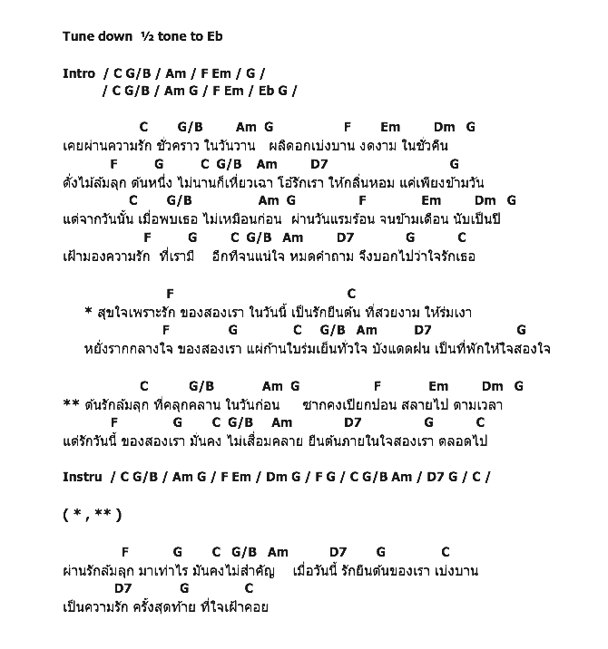 คอร์ดเพลง เนื้อเพลง รักยืนต้น, คอร์ดเพลง รักยืนต้น ของ ผึ้ง พรทิพย์, คอร์ดเพลงของ ผึ้ง พรทิพย์, เนื้อร้อง รักยืนต้น ผึ้ง พรทิพย์, รักยืนต้น คอร์ดง่าย ๆ, คอร์ด รักยืนต้น ต้นฉบับ