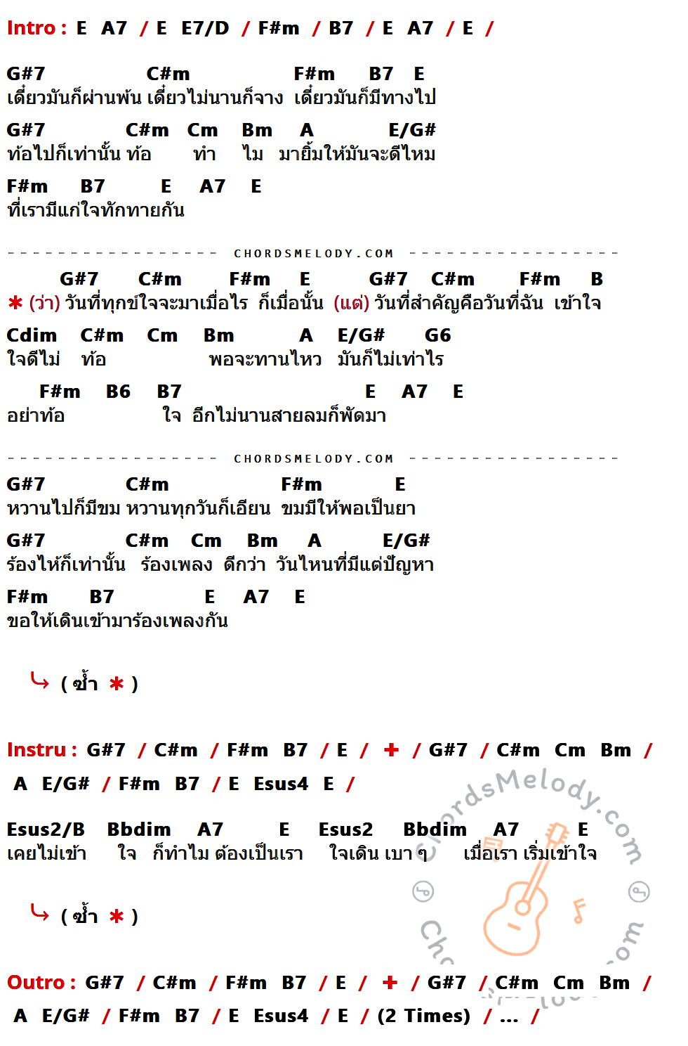 เนื้อเพลง สายลม ของ วงนั่งเล่น ที่มีคอร์ดกีต้าร์ E,A7,E7/D,F#m,B7,G#7,C#m,Cm,Bm,A,E/G#,B,Cdim,G6,B6,Esus4,Esus2/B,Bbdim,Esus2