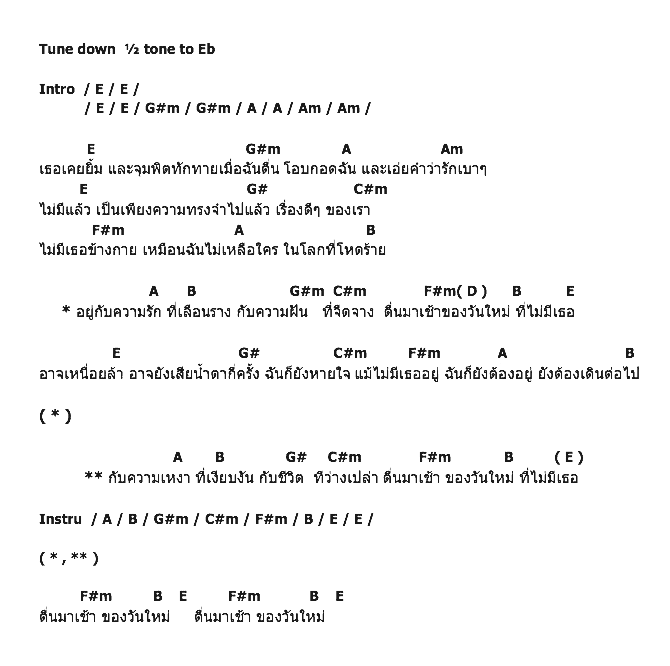 คอร์ดเพลง เนื้อเพลง เช้าวันใหม่, คอร์ดเพลง เช้าวันใหม่ ของ แพม ลิตา, คอร์ดเพลงของ แพม ลิตา, เนื้อร้อง เช้าวันใหม่ แพม ลิตา, เช้าวันใหม่ คอร์ดง่าย ๆ, คอร์ด เช้าวันใหม่ ต้นฉบับ