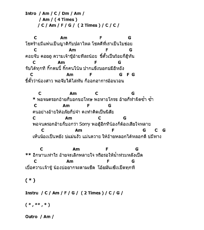 คอร์ดเพลง เนื้อเพลง พอจนตรอกอ้ายก็บอกขอโทษ(เซ็งเป็ด), คอร์ดเพลง พอจนตรอกอ้ายก็บอกขอโทษ(เซ็งเป็ด) ของ สาวส่า อาร์สยาม, คอร์ดเพลงของ สาวส่า อาร์สยาม, เนื้อร้อง พอจนตรอกอ้ายก็บอกขอโทษ(เซ็งเป็ด) สาวส่า อาร์สยาม, พอจนตรอกอ้ายก็บอกขอโทษ(เซ็งเป็ด) คอร์ดง่าย ๆ, คอร์ด พอจนตรอกอ้ายก็บอกขอโทษ(เซ็งเป็ด) ต้นฉบับ
