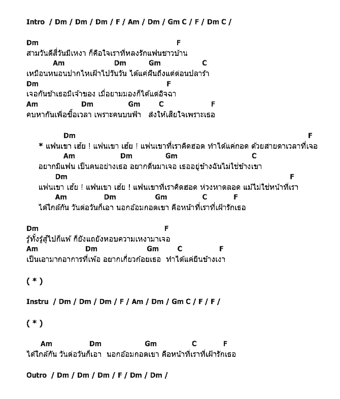 คอร์ดเพลง เนื้อเพลง แฟนเขาที่เราคิดฮอด, คอร์ดเพลง แฟนเขาที่เราคิดฮอด ของ พี สะเดิด, คอร์ดเพลงของ พี สะเดิด, เนื้อร้อง แฟนเขาที่เราคิดฮอด พี สะเดิด, แฟนเขาที่เราคิดฮอด คอร์ดง่าย ๆ, คอร์ด แฟนเขาที่เราคิดฮอด ต้นฉบับ