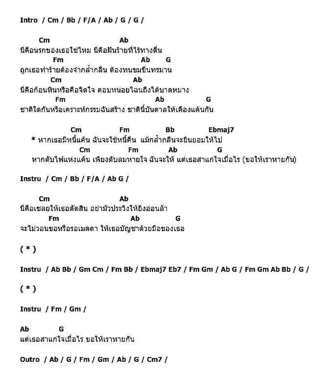 คอร์ดเพลง เนื้อเพลง หนี้หัวใจ - Ost.มัจจุราชสีน้ำผึ้ง, คอร์ดเพลง หนี้หัวใจ - Ost.มัจจุราชสีน้ำผึ้ง ของ มิ้นท์ Af3, คอร์ดเพลงของ มิ้นท์ Af3, เนื้อร้อง หนี้หัวใจ - Ost.มัจจุราชสีน้ำผึ้ง มิ้นท์ Af3, หนี้หัวใจ - Ost.มัจจุราชสีน้ำผึ้ง คอร์ดง่าย ๆ, คอร์ด หนี้หัวใจ - Ost.มัจจุราชสีน้ำผึ้ง ต้นฉบับ