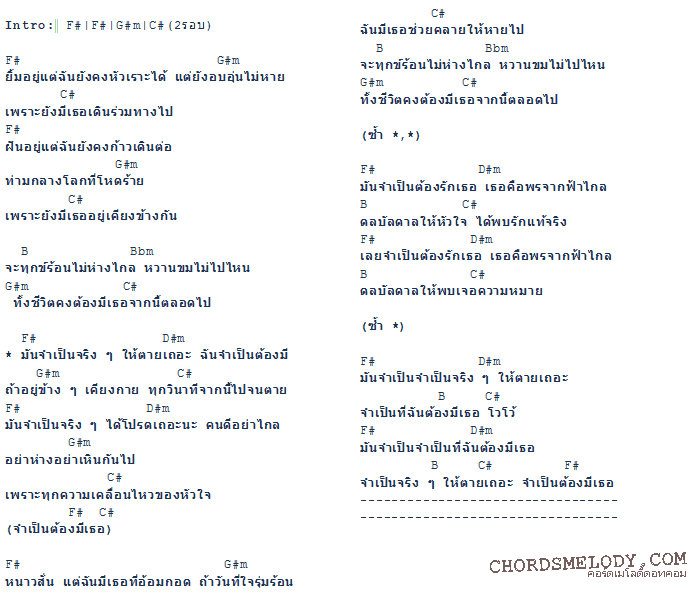 คอร์ดเพลง เนื้อเพลง จำเป็นจริงจริง, คอร์ดเพลง จำเป็นจริงจริง ของ วิน Emotion Town, คอร์ดเพลงของ วิน Emotion Town, เนื้อร้อง จำเป็นจริงจริง วิน Emotion Town, จำเป็นจริงจริง คอร์ดง่าย ๆ, คอร์ด จำเป็นจริงจริง ต้นฉบับ