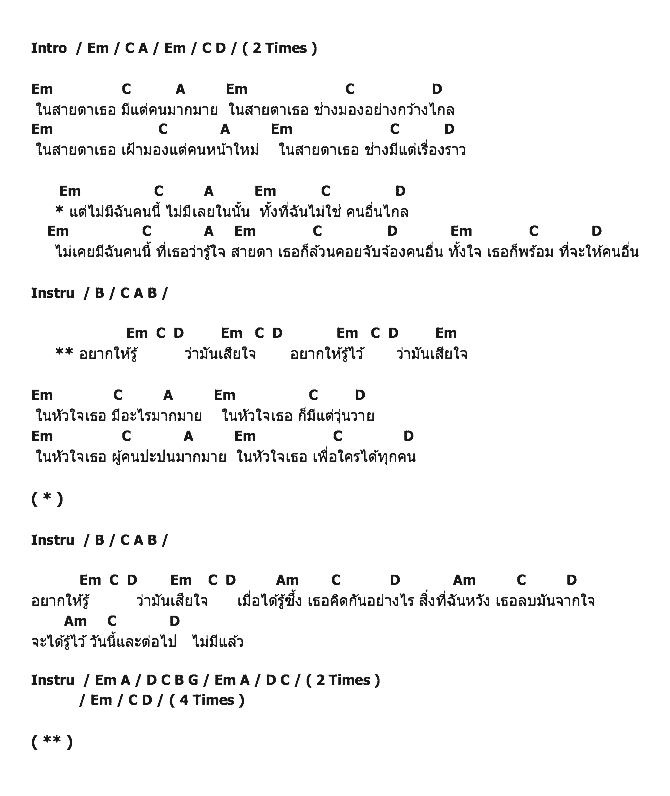 คอร์ดเพลง เนื้อเพลง ในสายตาเธอ, คอร์ดเพลง ในสายตาเธอ ของ อำพล ลำพูน, คอร์ดเพลงของ อำพล ลำพูน, เนื้อร้อง ในสายตาเธอ อำพล ลำพูน, ในสายตาเธอ คอร์ดง่าย ๆ, คอร์ด ในสายตาเธอ ต้นฉบับ