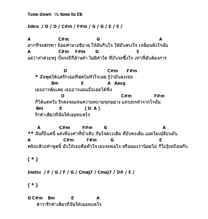 คอร์ดเพลง เนื้อเพลง แทนทุกคำ, คอร์ดเพลง แทนทุกคำ ของ แอน ธิติมา, คอร์ดเพลงของ แอน ธิติมา, เนื้อร้อง แทนทุกคำ แอน ธิติมา, แทนทุกคำ คอร์ดง่าย ๆ, คอร์ด แทนทุกคำ ต้นฉบับ