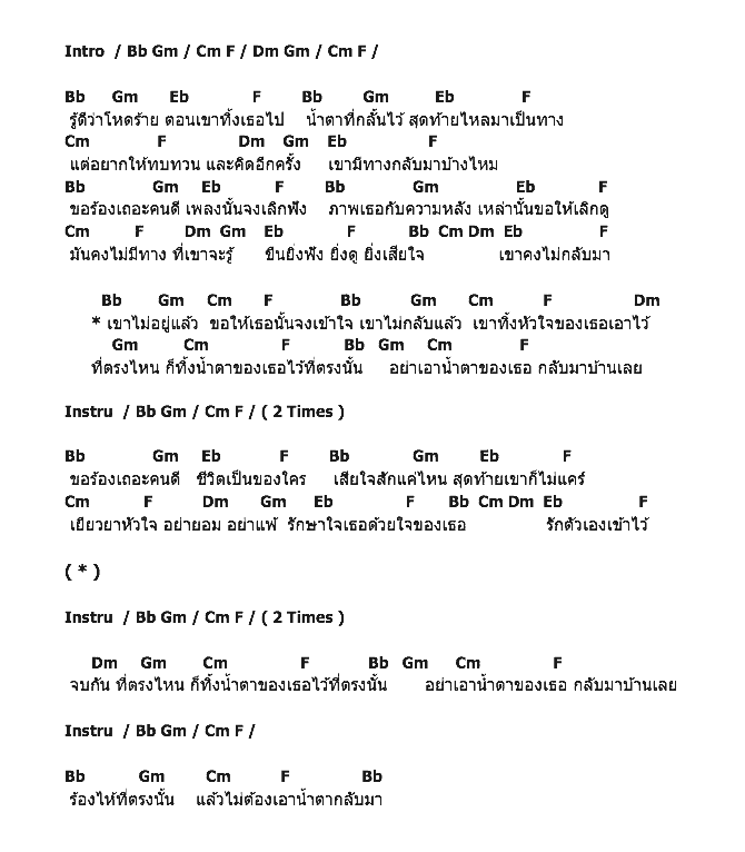 คอร์ดเพลง เนื้อเพลง อย่าเอาน้ำตากลับบ้าน, คอร์ดเพลง อย่าเอาน้ำตากลับบ้าน ของ ใหม่ เจริญปุระ, คอร์ดเพลงของ ใหม่ เจริญปุระ, เนื้อร้อง อย่าเอาน้ำตากลับบ้าน ใหม่ เจริญปุระ, อย่าเอาน้ำตากลับบ้าน คอร์ดง่าย ๆ, คอร์ด อย่าเอาน้ำตากลับบ้าน ต้นฉบับ