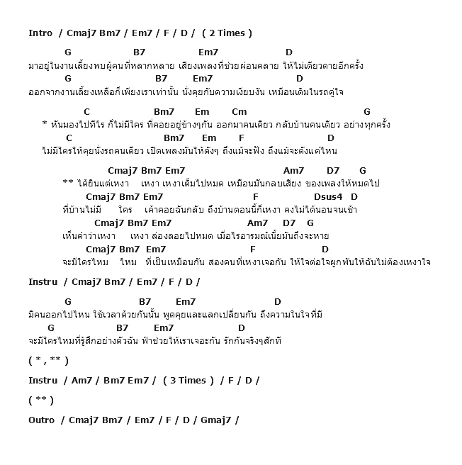 คอร์ดเพลง เนื้อเพลง คนมันเหงาเข้าใจหน่อย, คอร์ดเพลง คนมันเหงาเข้าใจหน่อย ของ โอ๊ค สมิทธิ์, คอร์ดเพลงของ โอ๊ค สมิทธิ์, เนื้อร้อง คนมันเหงาเข้าใจหน่อย โอ๊ค สมิทธิ์, คนมันเหงาเข้าใจหน่อย คอร์ดง่าย ๆ, คอร์ด คนมันเหงาเข้าใจหน่อย ต้นฉบับ