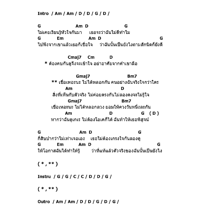 คอร์ดเพลง เนื้อเพลง เชื่อเหอะนะ - Ost.ดาวเรือง, คอร์ดเพลง เชื่อเหอะนะ - Ost.ดาวเรือง ของ อ้อม สุนิสา, คอร์ดเพลงของ อ้อม สุนิสา, เนื้อร้อง เชื่อเหอะนะ - Ost.ดาวเรือง อ้อม สุนิสา, เชื่อเหอะนะ - Ost.ดาวเรือง คอร์ดง่าย ๆ, คอร์ด เชื่อเหอะนะ - Ost.ดาวเรือง ต้นฉบับ