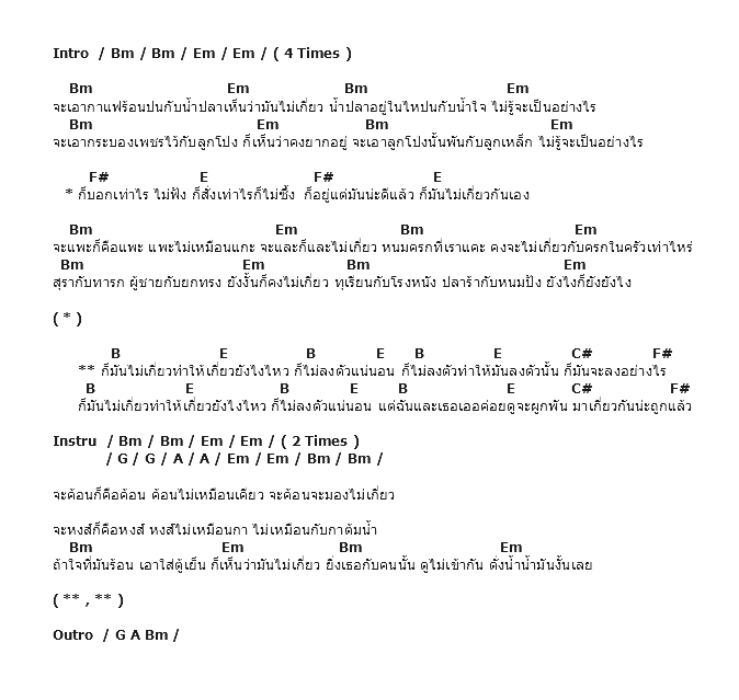 คอร์ดเพลง เนื้อเพลง ไม่เกี่ยวกัน, คอร์ดเพลง ไม่เกี่ยวกัน ของ อัสนี วสันต์, คอร์ดเพลงของ อัสนี วสันต์, เนื้อร้อง ไม่เกี่ยวกัน อัสนี วสันต์, ไม่เกี่ยวกัน คอร์ดง่าย ๆ, คอร์ด ไม่เกี่ยวกัน ต้นฉบับ