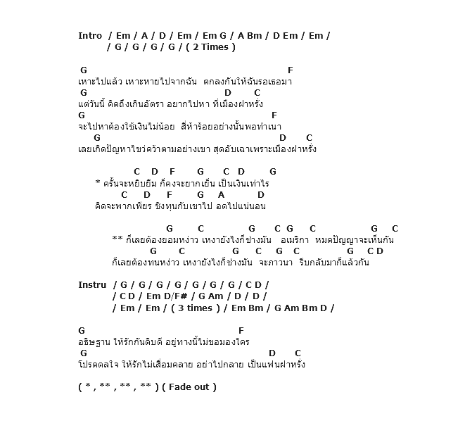 คอร์ดเพลง เนื้อเพลง อเมริกา, คอร์ดเพลง อเมริกา ของ อัสนี วสันต์, คอร์ดเพลงของ อัสนี วสันต์, เนื้อร้อง อเมริกา อัสนี วสันต์, อเมริกา คอร์ดง่าย ๆ, คอร์ด อเมริกา ต้นฉบับ