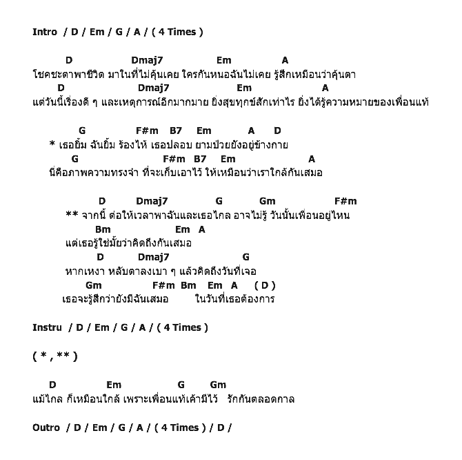 คอร์ดเพลง เนื้อเพลง เพื่อนแท้, คอร์ดเพลง เพื่อนแท้ ของ เอิ้น พิยะดา Feat.The Gang, คอร์ดเพลงของ เอิ้น พิยะดา Feat.The Gang, เนื้อร้อง เพื่อนแท้ เอิ้น พิยะดา Feat.The Gang, เพื่อนแท้ คอร์ดง่าย ๆ, คอร์ด เพื่อนแท้ ต้นฉบับ