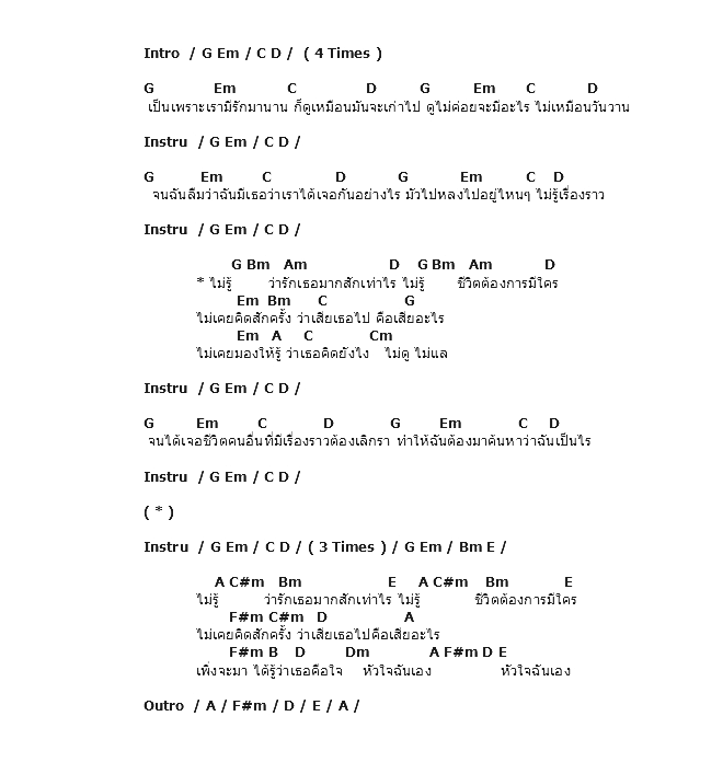 คอร์ดเพลง เนื้อเพลง ไม่รู้, คอร์ดเพลง ไม่รู้ ของ อัสนี วสันต์, คอร์ดเพลงของ อัสนี วสันต์, เนื้อร้อง ไม่รู้ อัสนี วสันต์, ไม่รู้ คอร์ดง่าย ๆ, คอร์ด ไม่รู้ ต้นฉบับ