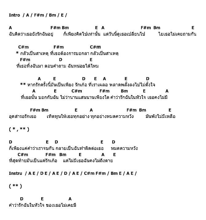 คอร์ดเพลง เนื้อเพลง รักเก้อ, คอร์ดเพลง รักเก้อ ของ เอก สรวิชญ์, คอร์ดเพลงของ เอก สรวิชญ์, เนื้อร้อง รักเก้อ เอก สรวิชญ์, รักเก้อ คอร์ดง่าย ๆ, คอร์ด รักเก้อ ต้นฉบับ