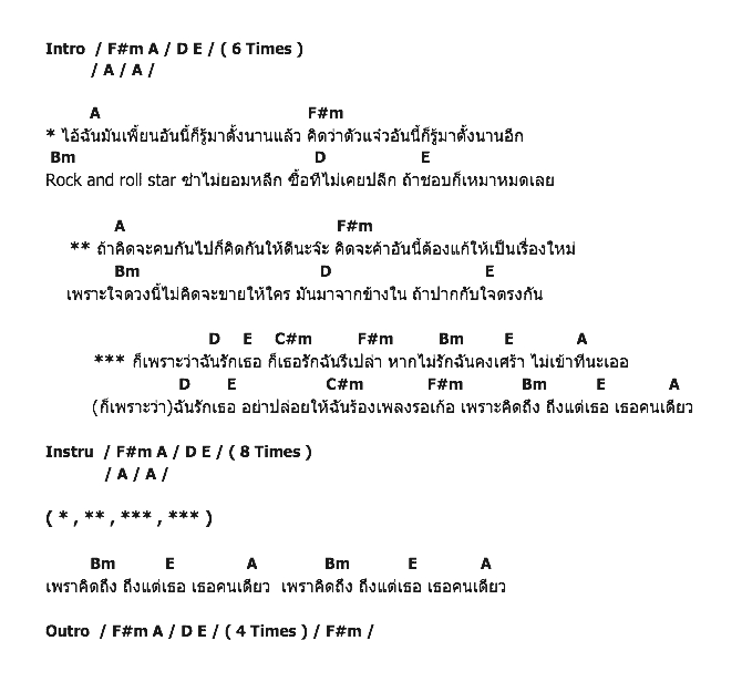 คอร์ดเพลง เนื้อเพลง Rock And Roll Star, คอร์ดเพลง Rock And Roll Star ของ เสก Loso, คอร์ดเพลงของ เสก Loso, เนื้อร้อง Rock And Roll Star เสก Loso, Rock And Roll Star คอร์ดง่าย ๆ, คอร์ด Rock And Roll Star ต้นฉบับ