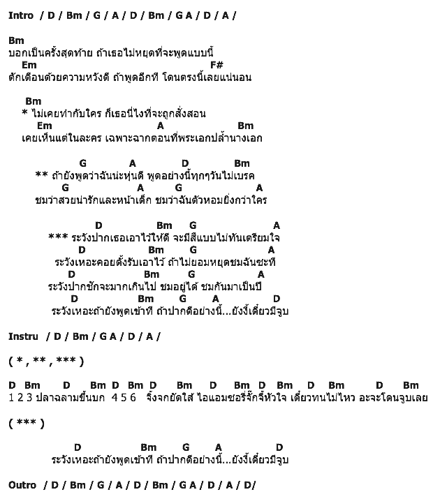 คอร์ดเพลง เนื้อเพลง อย่าปากดี เดี๋ยวมีจูบ, คอร์ดเพลง อย่าปากดี เดี๋ยวมีจูบ ของ สโมสรชิมิ, คอร์ดเพลงของ สโมสรชิมิ, เนื้อร้อง อย่าปากดี เดี๋ยวมีจูบ สโมสรชิมิ, อย่าปากดี เดี๋ยวมีจูบ คอร์ดง่าย ๆ, คอร์ด อย่าปากดี เดี๋ยวมีจูบ ต้นฉบับ