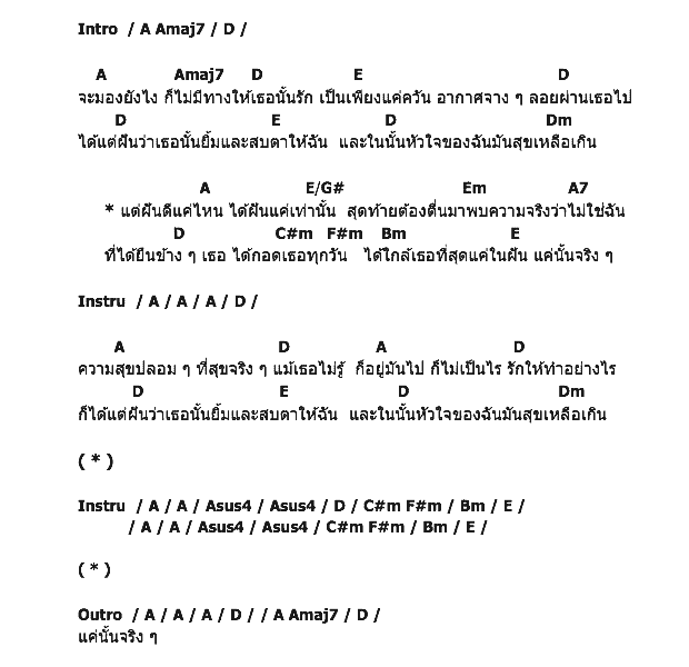 คอร์ดเพลง เนื้อเพลง ฝันดีแค่ไหน, คอร์ดเพลง ฝันดีแค่ไหน ของ ตี๋ วิวิศน์, คอร์ดเพลงของ ตี๋ วิวิศน์, เนื้อร้อง ฝันดีแค่ไหน ตี๋ วิวิศน์, ฝันดีแค่ไหน คอร์ดง่าย ๆ, คอร์ด ฝันดีแค่ไหน ต้นฉบับ