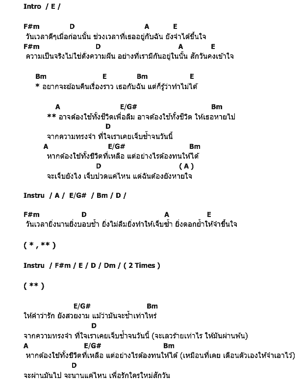 คอร์ดเพลง เนื้อเพลง ใช้ชีวิตเพื่อลืม, คอร์ดเพลง ใช้ชีวิตเพื่อลืม ของ Noonneenan, คอร์ดเพลงของ Noonneenan, เนื้อร้อง ใช้ชีวิตเพื่อลืม Noonneenan, ใช้ชีวิตเพื่อลืม คอร์ดง่าย ๆ, คอร์ด ใช้ชีวิตเพื่อลืม ต้นฉบับ