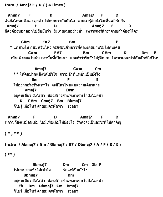 คอร์ดเพลง เนื้อเพลง เปลี่ยว, คอร์ดเพลง เปลี่ยว ของ Kita Piranun, คอร์ดเพลงของ Kita Piranun, เนื้อร้อง เปลี่ยว Kita Piranun, เปลี่ยว คอร์ดง่าย ๆ, คอร์ด เปลี่ยว ต้นฉบับ