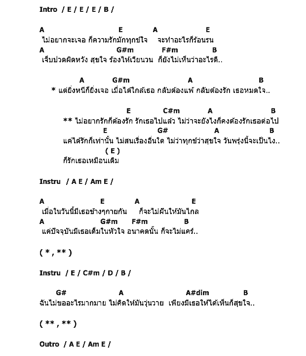 คอร์ดเพลง เนื้อเพลง ไม่อยากรักก็ต้องรัก, คอร์ดเพลง ไม่อยากรักก็ต้องรัก ของ ม่อน Pure, คอร์ดเพลงของ ม่อน Pure, เนื้อร้อง ไม่อยากรักก็ต้องรัก ม่อน Pure, ไม่อยากรักก็ต้องรัก คอร์ดง่าย ๆ, คอร์ด ไม่อยากรักก็ต้องรัก ต้นฉบับ