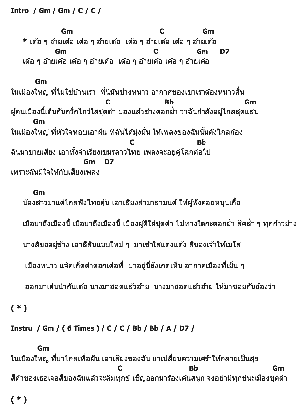 คอร์ดเพลง เนื้อเพลง เมืองชุดดำ, คอร์ดเพลง เมืองชุดดำ ของ Rasmee Isan Soul, คอร์ดเพลงของ Rasmee Isan Soul, เนื้อร้อง เมืองชุดดำ Rasmee Isan Soul, เมืองชุดดำ คอร์ดง่าย ๆ, คอร์ด เมืองชุดดำ ต้นฉบับ