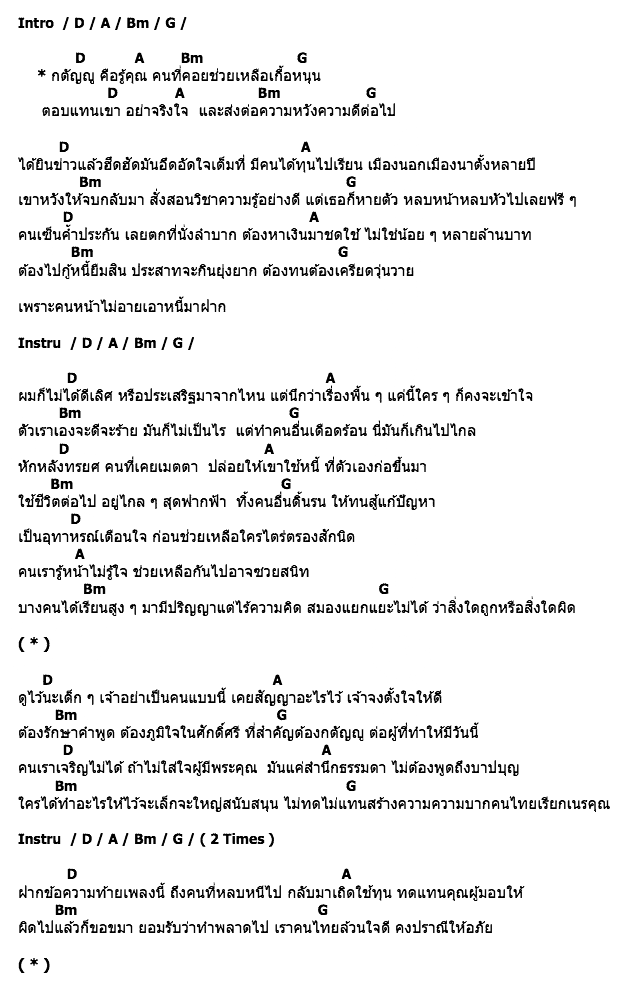 คอร์ดเพลง เนื้อเพลง กตัญญู, คอร์ดเพลง กตัญญู ของ Hui United Feat.ปุยฝ้าย ชวัลลักษณ์ ดิเรกวัฒนานุกุล, เกียรติกร ปัญญาวุฒิวงษ์ (The Awaiting Jigsaw), คอร์ดเพลงของ Hui United Feat.ปุยฝ้าย ชวัลลักษณ์ ดิเรกวัฒนานุกุล, เกียรติกร ปัญญาวุฒิวงษ์ (The Awaiting Jigsaw), เนื้อร้อง กตัญญู Hui United Feat.ปุยฝ้าย ชวัลลักษณ์ ดิเรกวัฒนานุกุล, เกียรติกร ปัญญาวุฒิวงษ์ (The Awaiting Jigsaw), กตัญญู คอร์ดง่าย ๆ, คอร์ด กตัญญู ต้นฉบับ