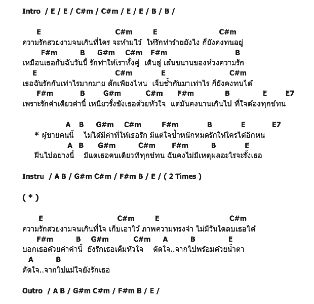 คอร์ดเพลง เนื้อเพลง ใจช้ำหนัก, คอร์ดเพลง ใจช้ำหนัก ของ เอก HITzMAN, คอร์ดเพลงของ เอก HITzMAN, เนื้อร้อง ใจช้ำหนัก เอก HITzMAN, ใจช้ำหนัก คอร์ดง่าย ๆ, คอร์ด ใจช้ำหนัก ต้นฉบับ