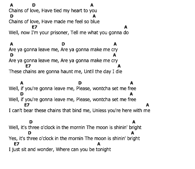 คอร์ดเพลง เนื้อเพลง Chains of love, คอร์ดเพลง Chains of love ของ Pat Boone, คอร์ดเพลงของ Pat Boone, เนื้อร้อง Chains of love Pat Boone, Chains of love คอร์ดง่าย ๆ, คอร์ด Chains of love ต้นฉบับ