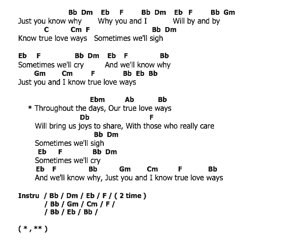 คอร์ดเพลง เนื้อเพลง True love, คอร์ดเพลง True love ของ Paul Anka, คอร์ดเพลงของ Paul Anka, เนื้อร้อง True love Paul Anka, True love คอร์ดง่าย ๆ, คอร์ด True love ต้นฉบับ