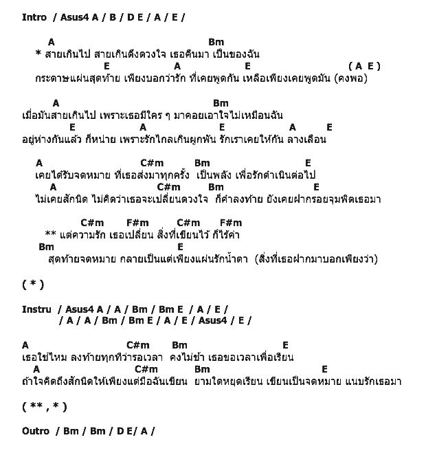 คอร์ดเพลง เนื้อเพลง สายเกินไป, คอร์ดเพลง สายเกินไป ของ ฟรุ๊ตตี้, คอร์ดเพลงของ ฟรุ๊ตตี้, เนื้อร้อง สายเกินไป ฟรุ๊ตตี้, สายเกินไป คอร์ดง่าย ๆ, คอร์ด สายเกินไป ต้นฉบับ