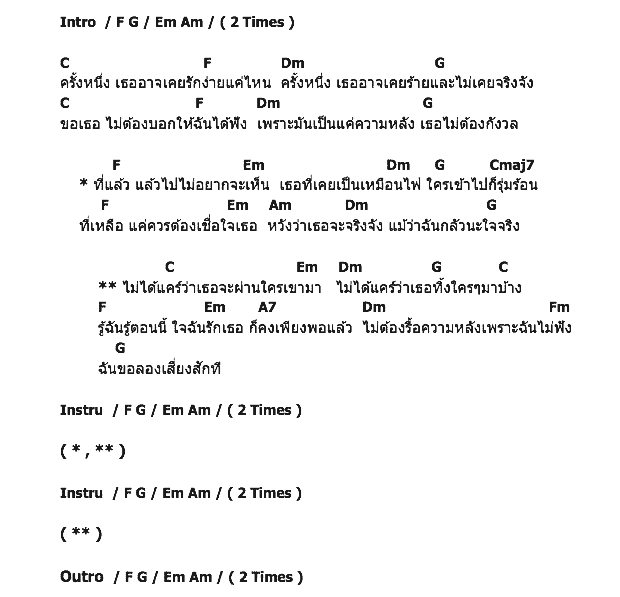 คอร์ดเพลง เนื้อเพลง เสี่ยง, คอร์ดเพลง เสี่ยง ของ มิ้น วรพรพัฒน์ ตรีเกสรนพมาศ, คอร์ดเพลงของ มิ้น วรพรพัฒน์ ตรีเกสรนพมาศ, เนื้อร้อง เสี่ยง มิ้น วรพรพัฒน์ ตรีเกสรนพมาศ, เสี่ยง คอร์ดง่าย ๆ, คอร์ด เสี่ยง ต้นฉบับ