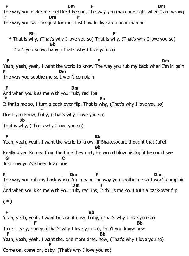 คอร์ดเพลง เนื้อเพลง That's Why, คอร์ดเพลง That's Why ของ Jackie Wilson, คอร์ดเพลงของ Jackie Wilson, เนื้อร้อง That's Why Jackie Wilson, That's Why คอร์ดง่าย ๆ, คอร์ด That's Why ต้นฉบับ
