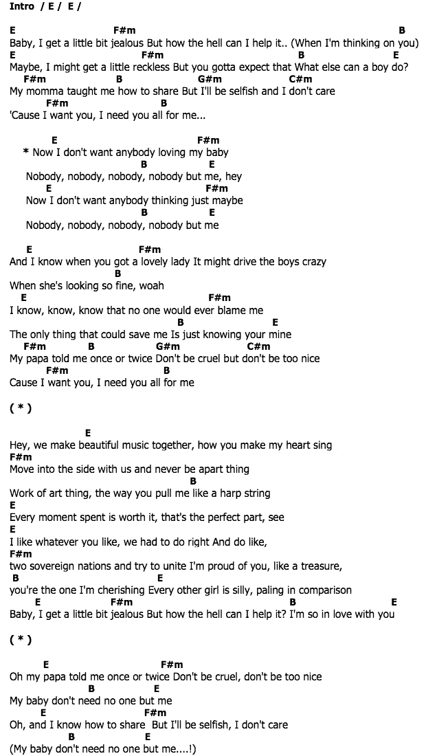 คอร์ดเพลง เนื้อเพลง Nobody But Me, คอร์ดเพลง Nobody But Me ของ Michael Buble, คอร์ดเพลงของ Michael Buble, เนื้อร้อง Nobody But Me Michael Buble, Nobody But Me คอร์ดง่าย ๆ, คอร์ด Nobody But Me ต้นฉบับ