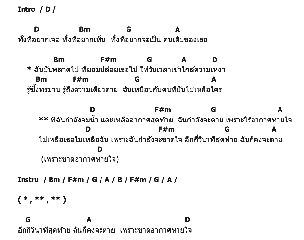 คอร์ดเพลง เนื้อเพลง ขาดอากาศ, คอร์ดเพลง ขาดอากาศ ของ จักรวาล, คอร์ดเพลงของ จักรวาล, เนื้อร้อง ขาดอากาศ จักรวาล, ขาดอากาศ คอร์ดง่าย ๆ, คอร์ด ขาดอากาศ ต้นฉบับ