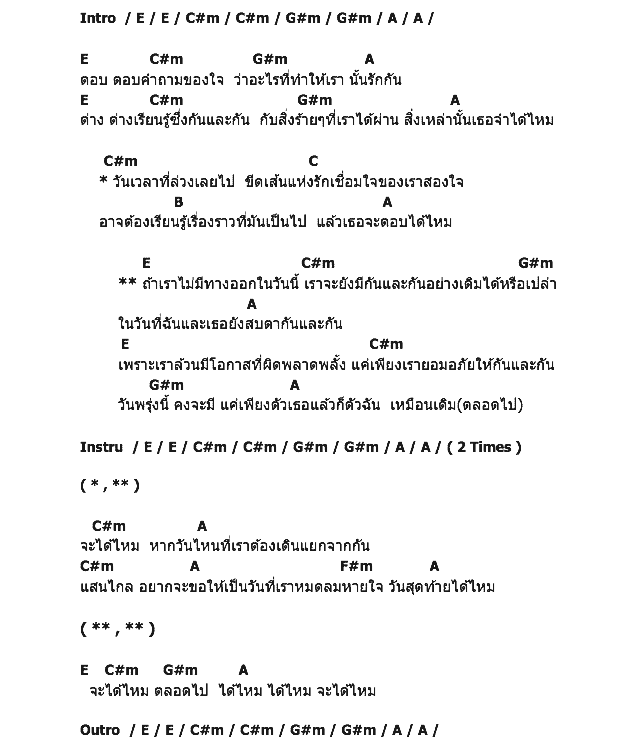 คอร์ดเพลง เนื้อเพลง ทางออก, คอร์ดเพลง ทางออก ของ Rhythmatique, คอร์ดเพลงของ Rhythmatique, เนื้อร้อง ทางออก Rhythmatique, ทางออก คอร์ดง่าย ๆ, คอร์ด ทางออก ต้นฉบับ